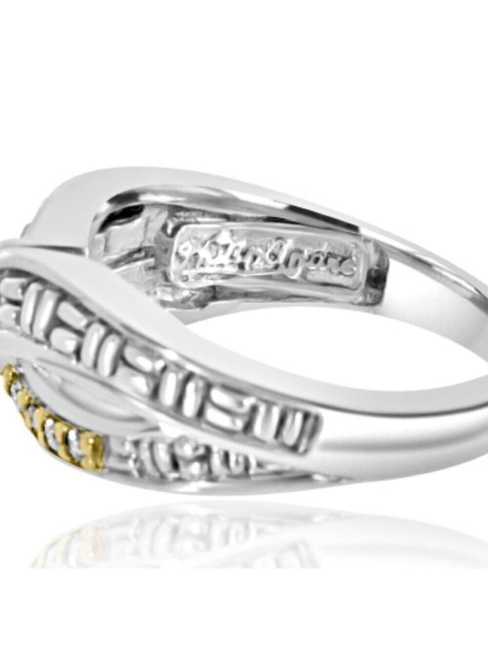 Philip Andre 18K Gold & Sterling Diamond Ring - Picture 7 of 7